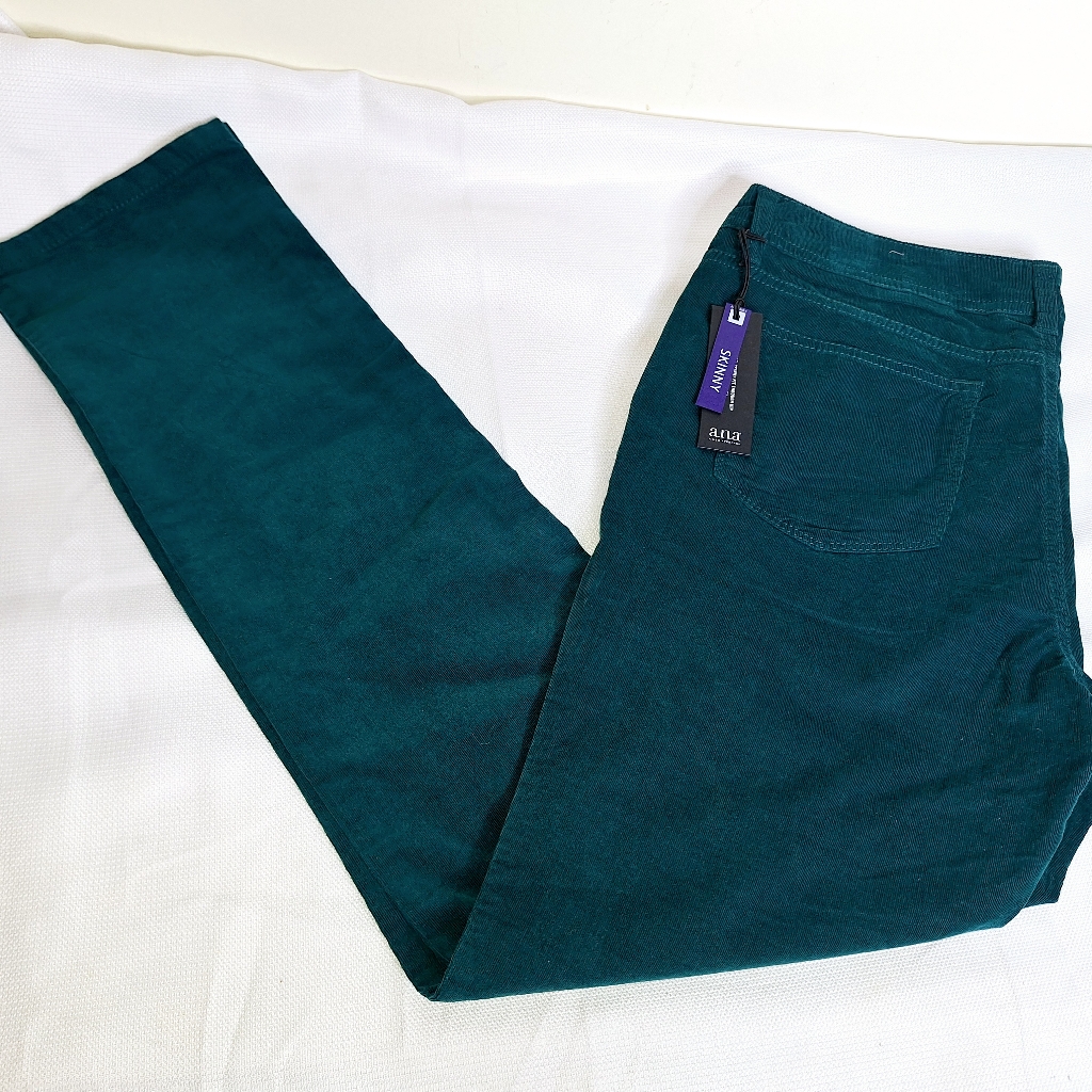 Nwt ANA Brand Corduroy In A Skinny Dark Teal Skinny Corduroy Pants